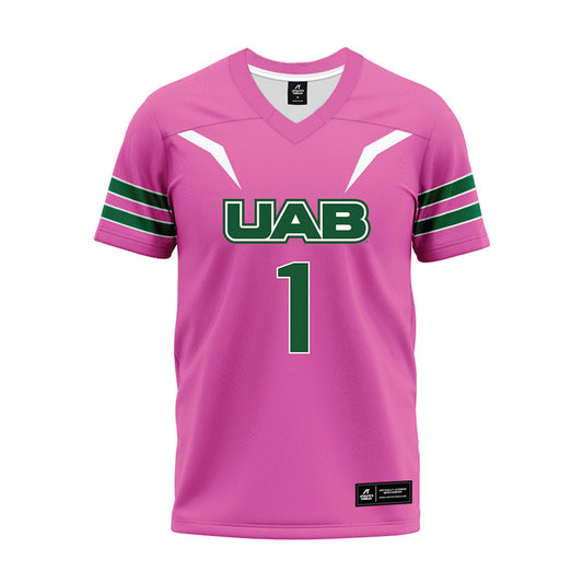 UAB - NCAA Football : CJ Smith - Pink Premium Football Jersey-0
