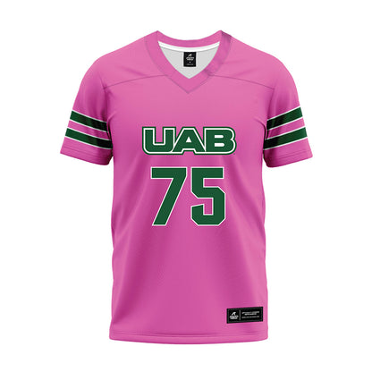 UAB - NCAA Football : Calib Perez - Pink Premium Football Jersey-0