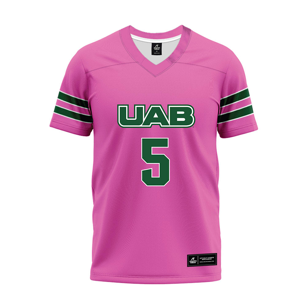 UAB - NCAA Football : Delvon Gulley - Pink Premium Football Jersey-0