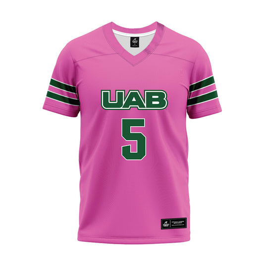 UAB - NCAA Football : Delvon Gulley - Pink Premium Football Jersey-0