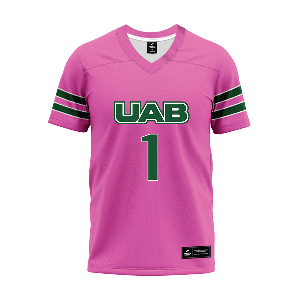 UAB - NCAA Football : CJ Smith - Pink Premium Football Jersey-0