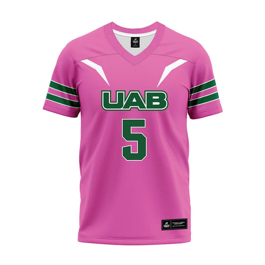 UAB - NCAA Football : Kaleb Brown - Pink Premium Football Jersey-0
