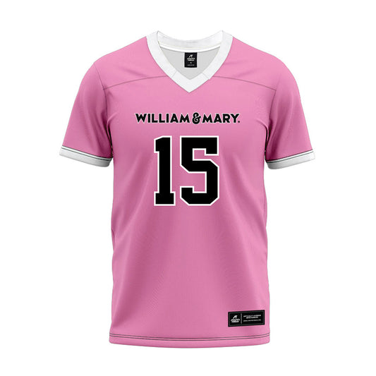 William & Mary - NCAA Football : Bryce Barnes - Pink Premium Football Jersey