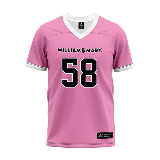 William & Mary - NCAA Football : Xavier Glass - Pink Premium Football Jersey