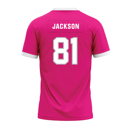 Troy - NCAA Football : JahMarren Jackson - Pink Premium Football Jersey-1