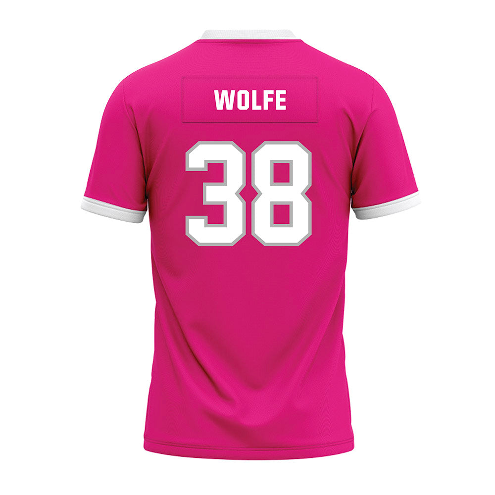 Troy - NCAA Football : Hayden Wolfe - Pink Premium Football Jersey-1