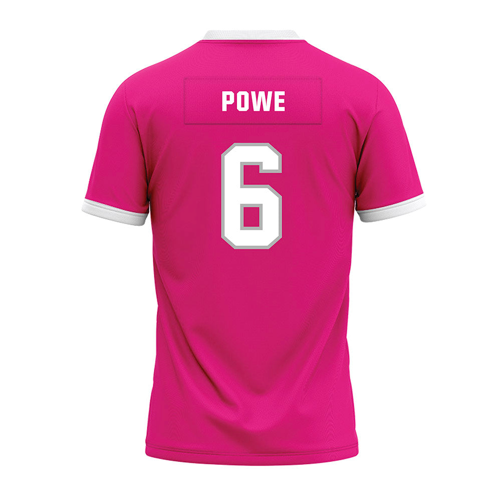 Troy - NCAA Football : Justin Powe - Pink Premium Football Jersey-1