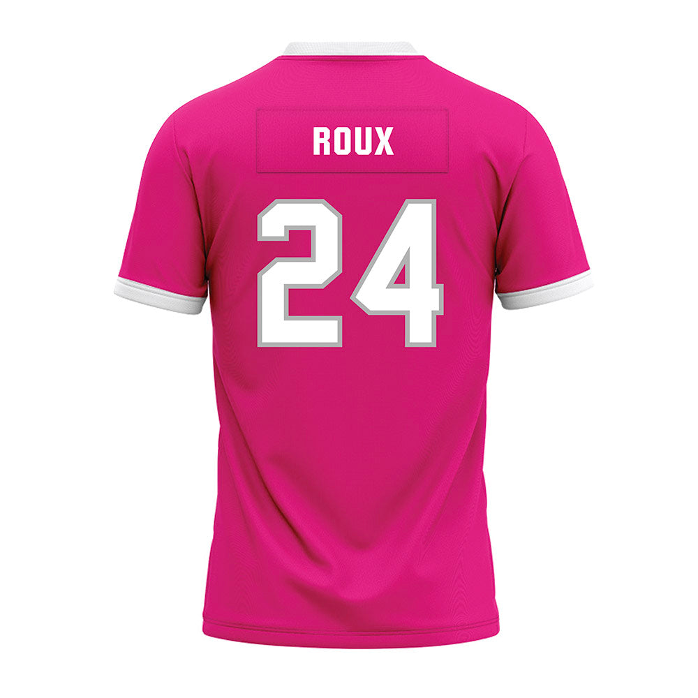 Troy - NCAA Football : Jeremiah Roux - Pink Premium Football Jersey-1