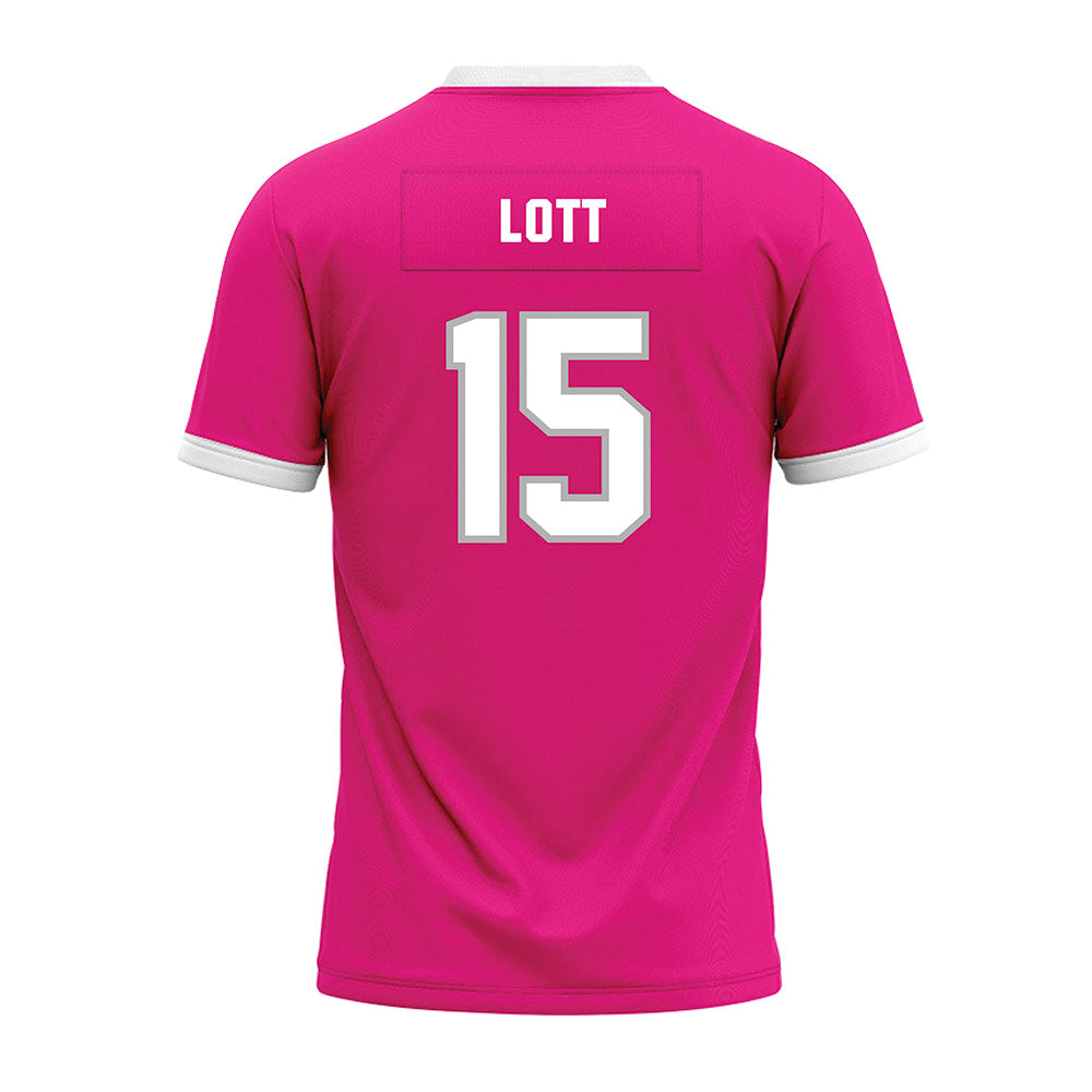 Troy - NCAA Football : TJ Lott - Pink Premium Football Jersey-1