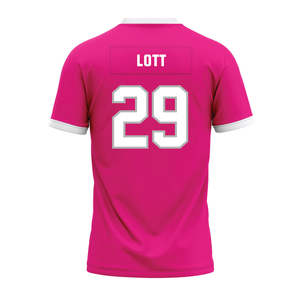 Troy - NCAA Football : Joe Lott - Pink Premium Football Jersey-1