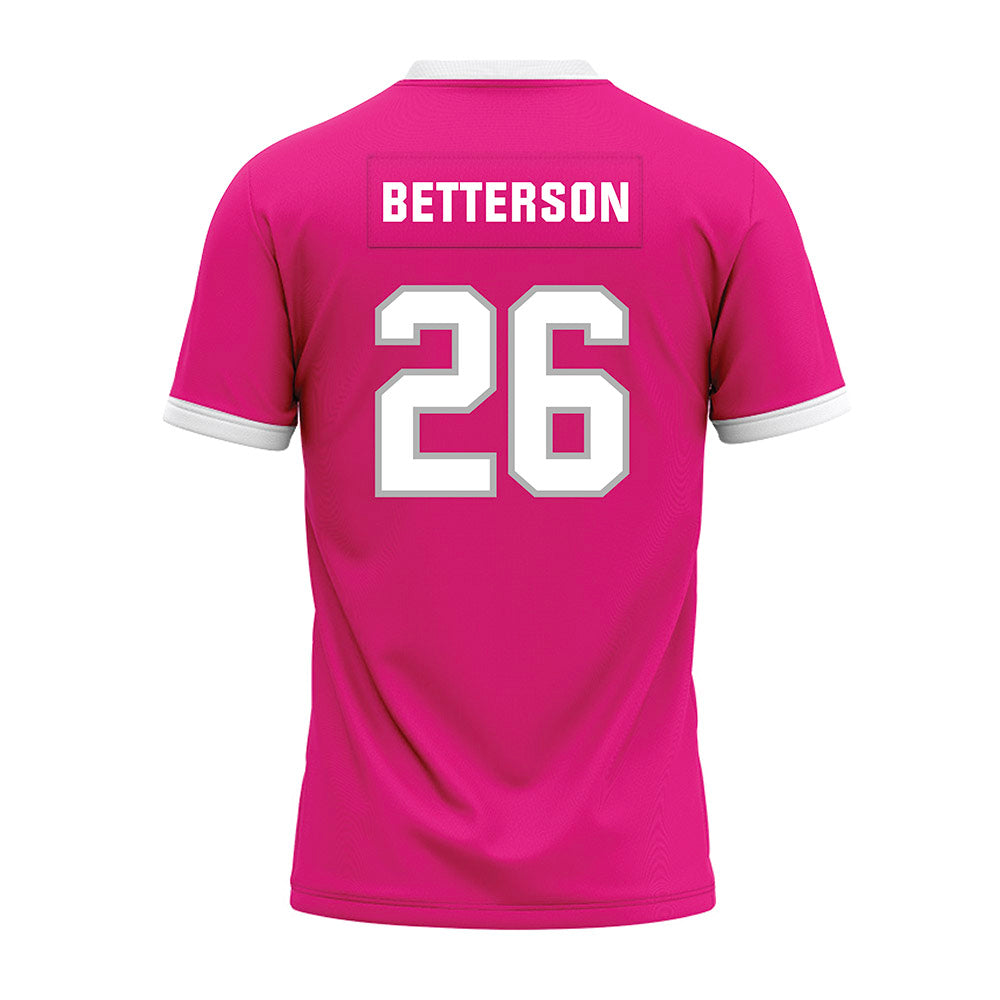 Troy - NCAA Football : Dewhitt Betterson - Pink Premium Football Jersey-1