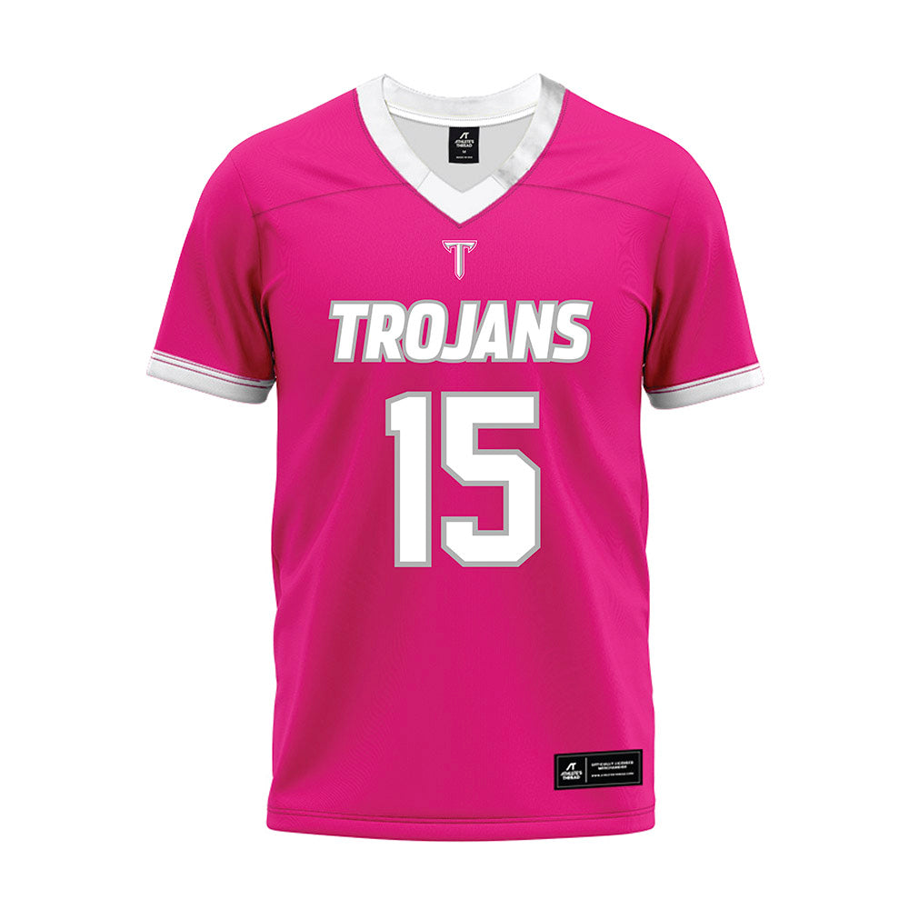 Troy - NCAA Football : TJ Lott - Pink Premium Football Jersey-0