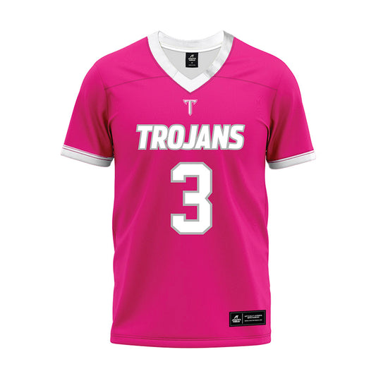 Troy - NCAA Football : Jaheim Merriweather - Pink Premium Football Jersey-0