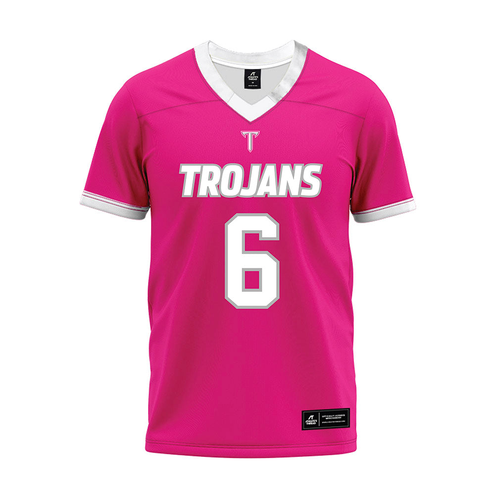 Troy - NCAA Football : Justin Powe - Pink Premium Football Jersey-0
