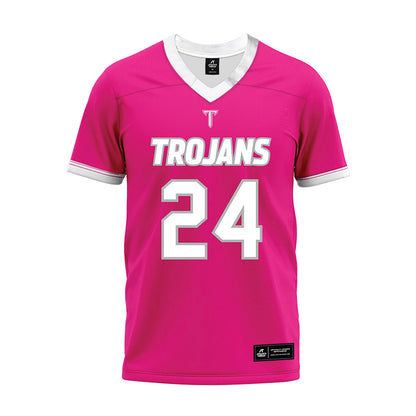 Troy - NCAA Football : Jeremiah Roux - Pink Premium Football Jersey-0