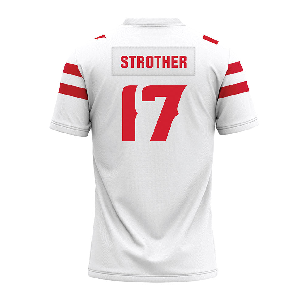 Louisiana - NCAA Football : Landon Strother - White Premium Football Jersey-1