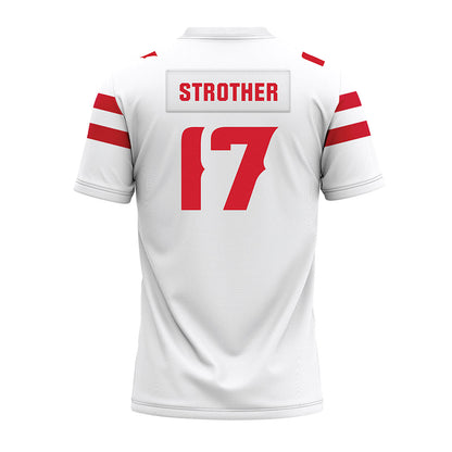 Louisiana - NCAA Football : Landon Strother - White Premium Football Jersey-1