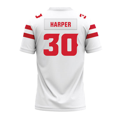 Louisiana - NCAA Football : Julius Harper - White Premium Football Jersey-1