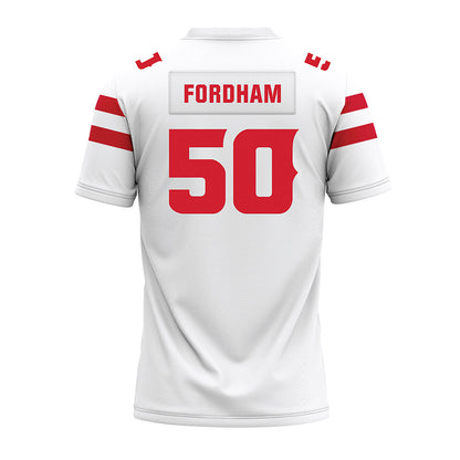 Louisiana - NCAA Football : Cooper Fordham - White Premium Football Jersey-1