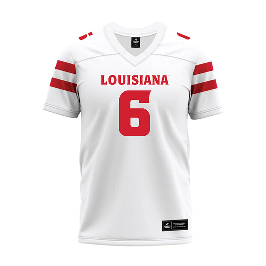 Louisiana - NCAA Football : Shelton Sampson - White Premium Football Jersey-0