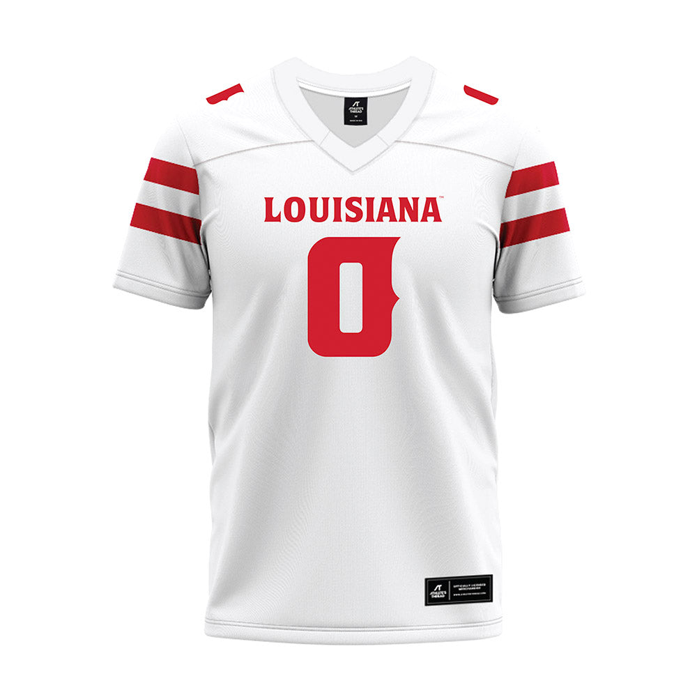 Louisiana - NCAA Football : Priest Ashe - White Premium Football Jersey-0