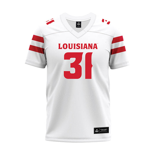 Louisiana - NCAA Football : Ty Dominique - White Premium Football Jersey-0