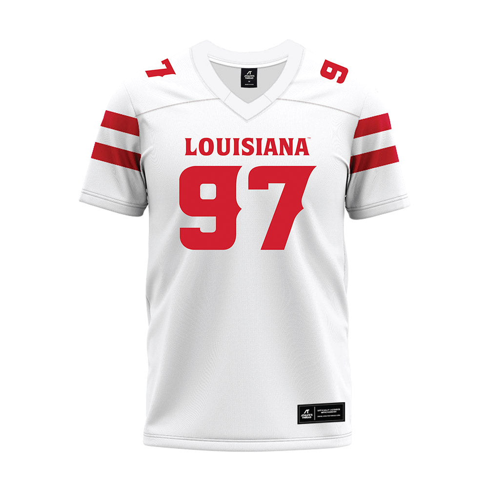 Louisiana - NCAA Football : Xavier Waters - White Premium Football Jersey-0