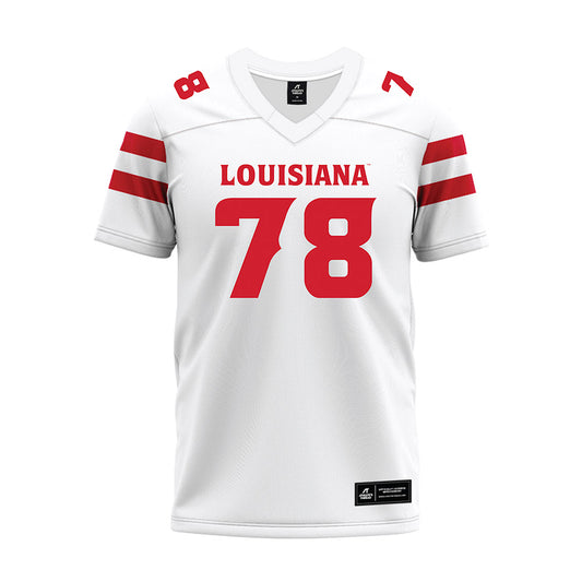 Louisiana - NCAA Football : Michael Bowens Jr. - White Premium Football Jersey-0
