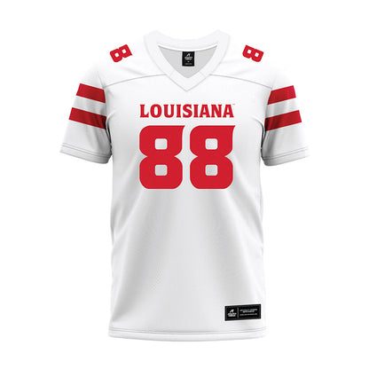 Louisiana - NCAA Football : Caden Jensen - White Premium Football Jersey