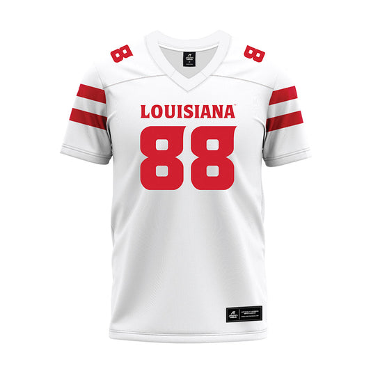 Louisiana - NCAA Football : Caden Jensen - White Premium Football Jersey