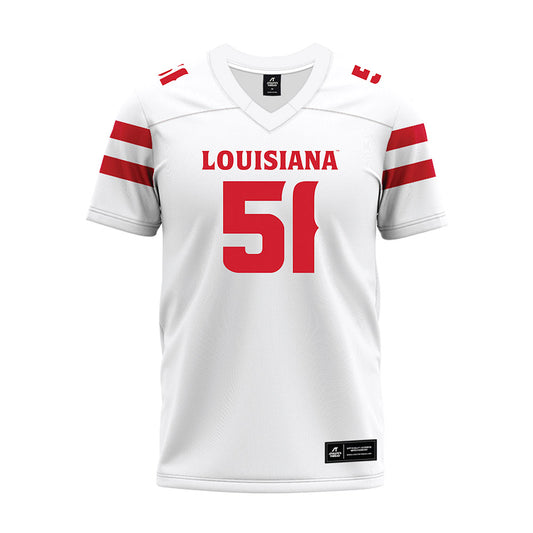 Louisiana - NCAA Football : Hayden Darbonne - White Premium Football Jersey-0