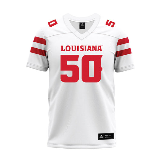 Louisiana - NCAA Football : Cooper Fordham - White Premium Football Jersey-0