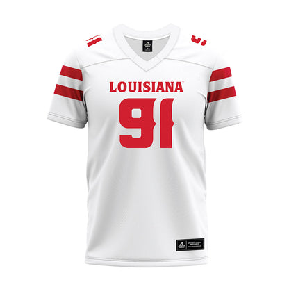 Louisiana - NCAA Football : Jordan Pinnock - White Premium Football Jersey-0