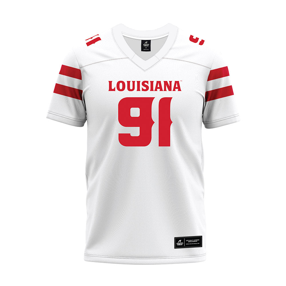 Louisiana - NCAA Football : Priest Ashe - White Premium Football Jersey-0