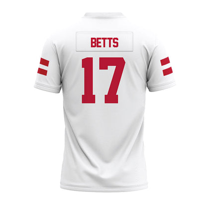 UMass - NCAA Football : Zachary Betts - White Premium Football Jersey-1