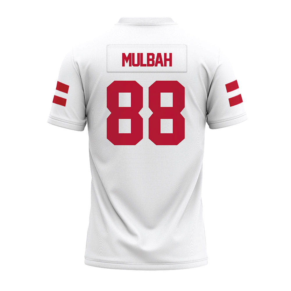 UMass - NCAA Football : Samuel Mulbah - White Premium Football Jersey-1