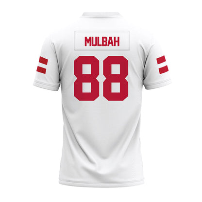 UMass - NCAA Football : Samuel Mulbah - White Premium Football Jersey-1