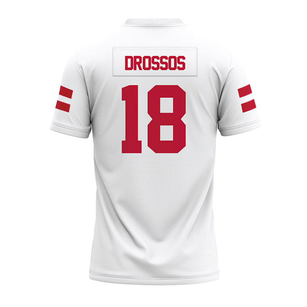 UMass - NCAA Football : Dinos Drossos - White Premium Football Jersey-1