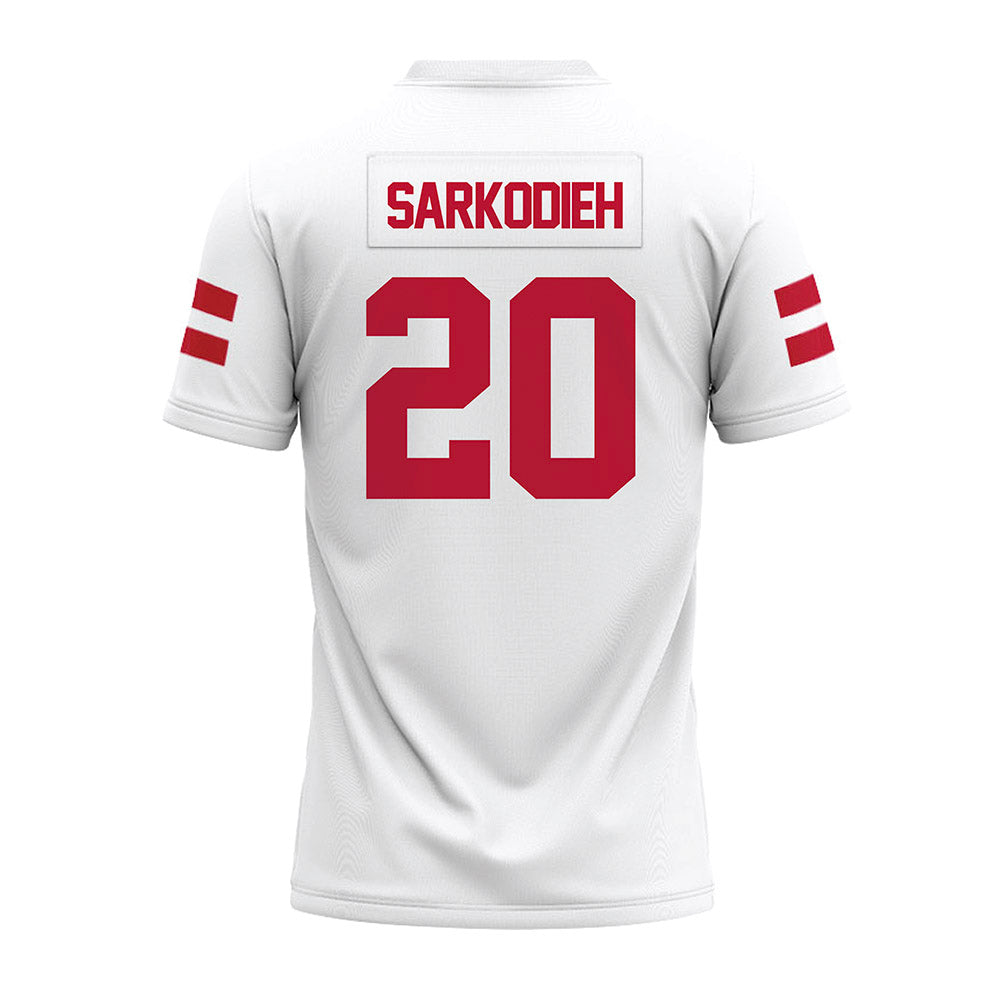 UMass - NCAA Football : Keith Sarkodieh - White Premium Football Jersey-1