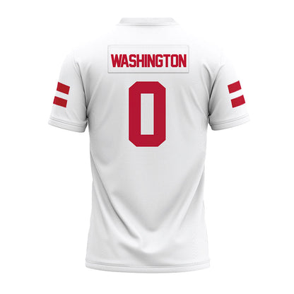 UMass - NCAA Football : Jordan Washington - White Premium Football Jersey-1