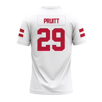 UMass - NCAA Football : Kareem Pruitt - White Premium Football Jersey-1
