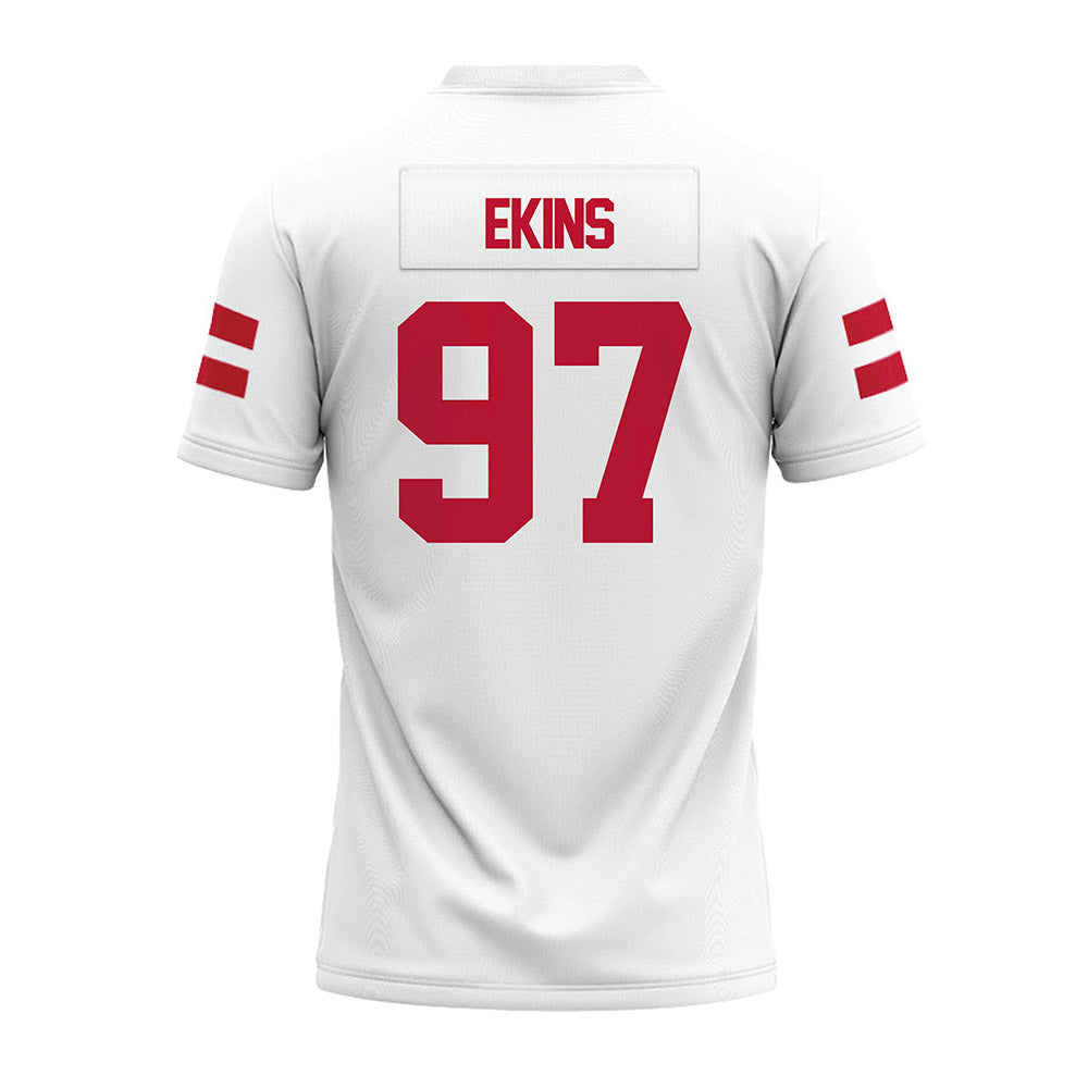 UMass - NCAA Football : Robert Ekins - White Premium Football Jersey-1