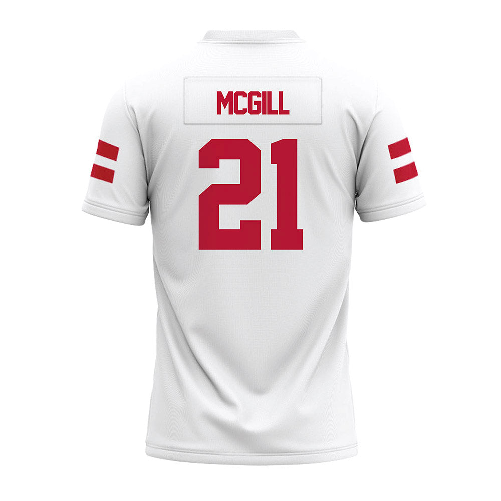 UMass - NCAA Football : Jeremiah Mcgill - White Premium Football Jersey-1