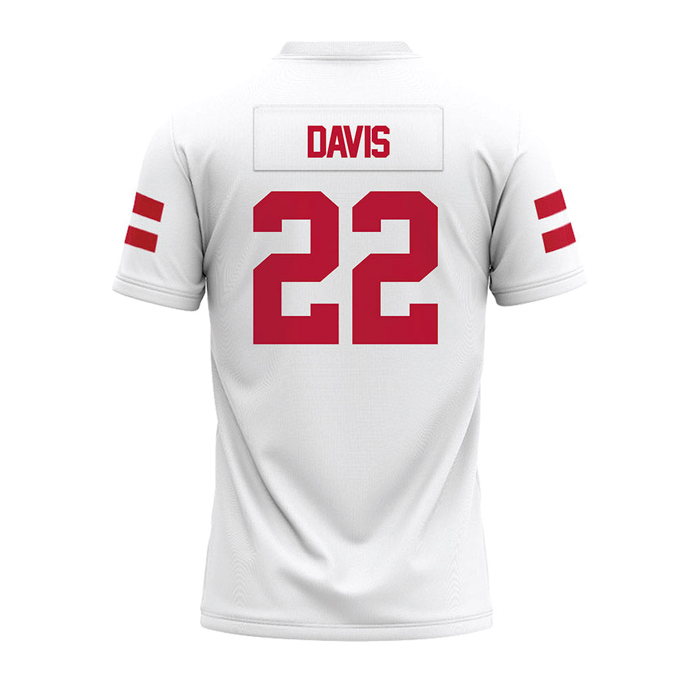 UMass - NCAA Football : Tk Davis - White Premium Football Jersey-1