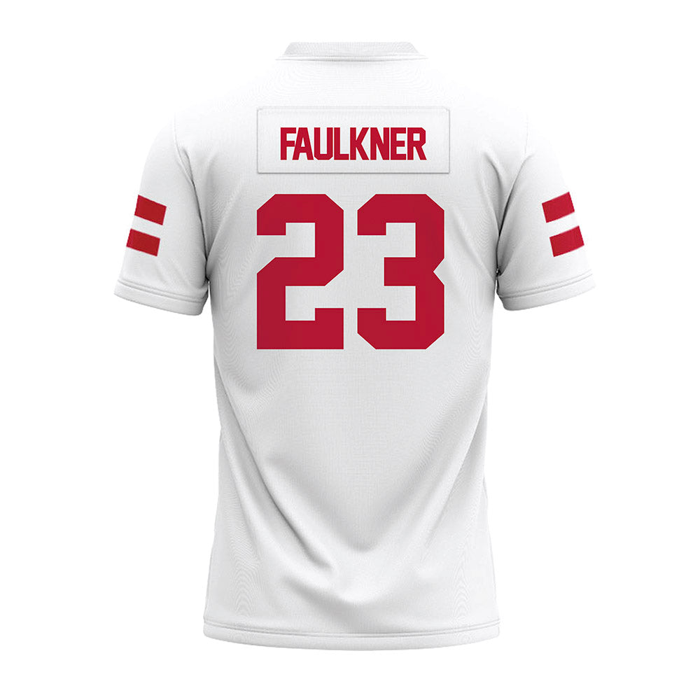 UMass - NCAA Football : Elijah Faulkner - White Premium Football Jersey-1