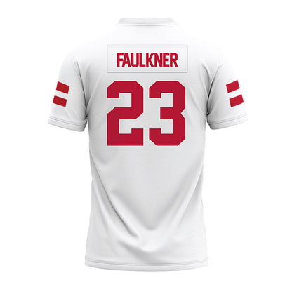 UMass - NCAA Football : Elijah Faulkner - White Premium Football Jersey-1