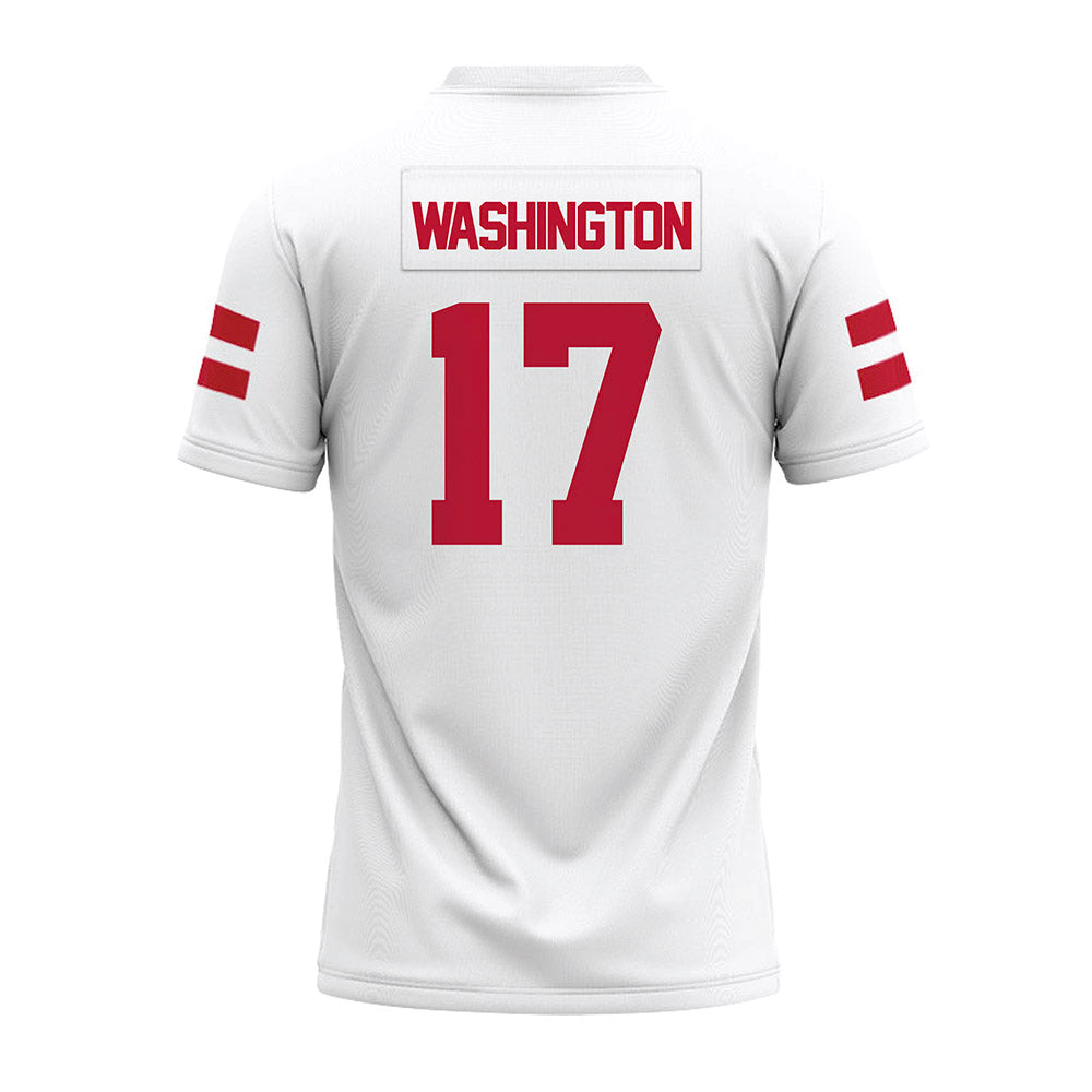 UMass - NCAA Football : Jerry Washington - White Premium Football Jersey-1