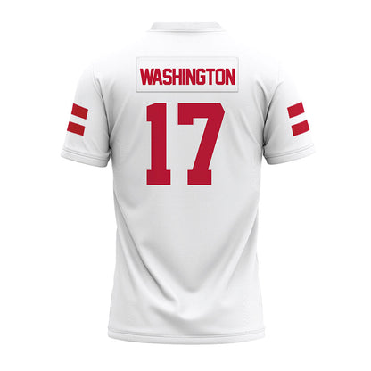 UMass - NCAA Football : Jerry Washington - White Premium Football Jersey-1