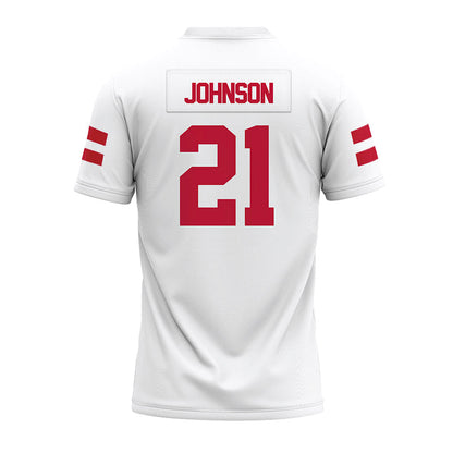 UMass - NCAA Football : Terron Johnson - White Premium Football Jersey-1