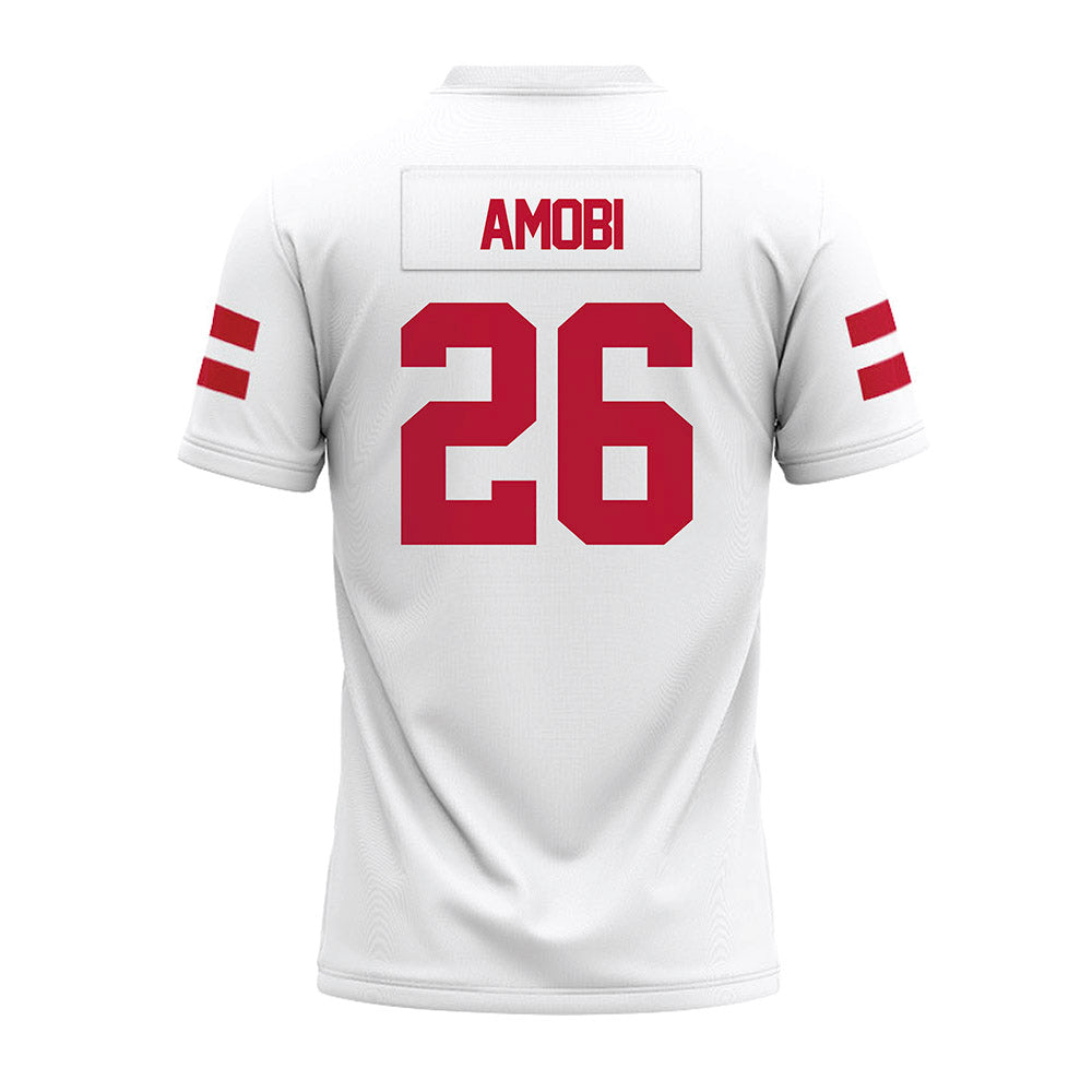 UMass - NCAA Football : Chibuzo Amobi - White Premium Football Jersey-1
